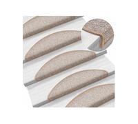 vidaXL Tapis d'escalier antidérapant 10 pièces 56x17x3 cm Marron clair