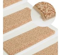 Tapis d'escalier 15 pcs. 65x21x4 cm Golden