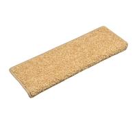 Tapis D'escalier 15 Pcs 65x25 Cm Beige Beige