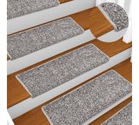 Tapis d'escalier 15 pcs 65x25 cm Gris vidaXL vidaXL