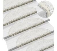Tapis d'escalier 15 pcs. Blanc 65x21x4 cm