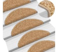 Tapis d'escalier 15 pcs. Crème 56x17x3 cm