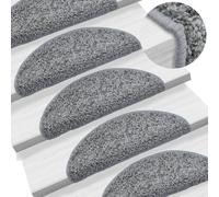 Tapis D'escalier 15 Pcs Gris 56 X 20 Cm