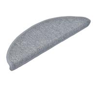 vidaXL Tapis d'escalier 15 pcs Gris clair 56x17x3 cm Gris