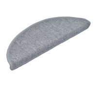vidaXL 15x Tapis d'Escalier Tapis de Marche d'Escalier Protection d'Escalier Surface Antidérapante Intérieur Maison Gris Clair 65x24x4 cm