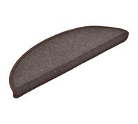 vidaXL Tapis d'escalier 15 pcs Marron café 56 x 17 x 3 cm Brun