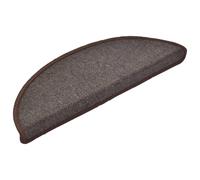 Tapis D'escalier 15 Pcs Marron Café 65 X 24 X 4 Cm