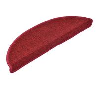 vidaXL Tapis d'escalier 15 pcs Rouge bordeaux 56 x 17 x 3 cm Rouge