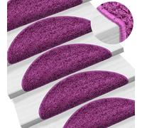 Tapis d'escalier 15 pcs. Violet 65x21x4 cm