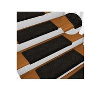 Tapis d'escalier 15 pcs 65x25 cm Noir vidaXL vidaXL