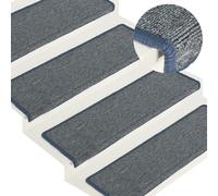 Tapis d'escalier 15 pièces 65x21x4 cm Violet et bleu
