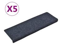 Tapis d'escalier 5 pcs. Non-tissé aiguilleté 65x21x4 cm Anthracite