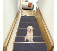 Tapis D'Escalier, 5 Pièces Antidérapants Auto-Adhésif 50x75cm Gris Foncé | Marchettes D'Escalier Avec Dos En Tpe, Lavable En Machine Pour Enfants, Personnes Âgées Et Animaux