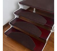 Tapis d'escalier antidérapant pour intérieur, Autocollant pour Plus de sécurité et d'adhérence, Marron, 80 x 24 cm