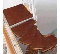 Tapis d'escalier antidérapant - Tapis rembourré autocollant pour escaliers en colimaçon - Housse de sécurité intérieure et extérieure - 1 pièce pour une meilleure adhérence et protection