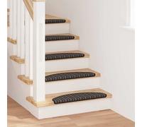 Tapis d'escalier auto-adhésifs - vidaXL - Rouge - 56x17x3 cm - Lot de 15 - Polypropylène - Antidérapant - Insonorisant