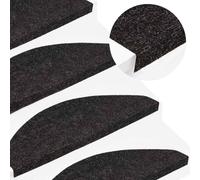 Vidaxl Tapis D'escalier Auto-Adhésifs 15 Pcs 65x28 Cm Anthracite