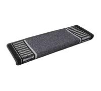 Tapis d'escalier auto-adhésifs - vidaXL - 15 pièces - Anthracite - 65x21x4 cm - Polypropylène - Antidérapant