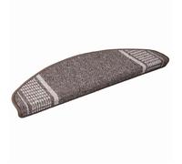 Vidaxl Tapis D'escalier Auto-Adhésifs 15 Pcs Marron 65 X 21 X 4 Cm