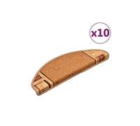 vidaXL Tapis d'escalier autoadhésifs 10 pcs 65x21x4 cm Beige Beige G