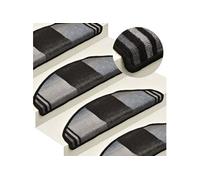vidaXL Tapis d'escalier autoadhésifs 10 pièces antidérapants 65x21x4 cm Noir et Gris