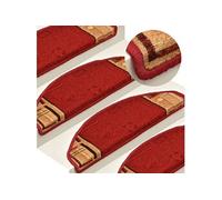 Vidaxl Tapis D'escalier Autoadhésifs 5 Pcs 65x25 Cm Rouge