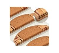 vidaXL Tapis d'Escalier Autoadhésifs 5 pcs, Moquettes d'Escalier Antidérapantes, Carpettes de Marche, Décorations Intérieur, 65x21x4 cm Beige 149832 Beige G