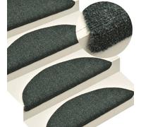 Tapis d'escalier autocollant 10 pcs. Vert 56x17x3 cm Non-tissé aiguilleté