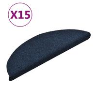 Tapis d'escalier autocollant 15 pcs. Navy 56x17x3cm Non-tissé aiguilleté