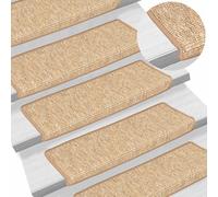 Tapis d'Escalier Autocollant Moquettes Protection Décoration 15 pcs vidaXL