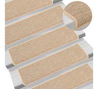 Tapis d'Escalier Autocollant Moquettes Protection Décoration 15 pcs vidaXL