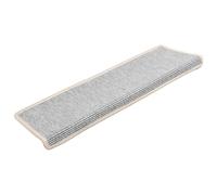 vidaXL Tapis d'escalier autocollants Moquettes 15 pcs 65x21x4 cm Marron clair
