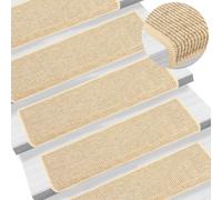 Tapis d'Escalier Autocollant Moquettes Protection Décoration 15 pcs vidaXL