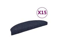 Tapis d'escalier autocollants 15 pièces 65 x 21 x 4 cm Bleu Demi-rond Grand 132701