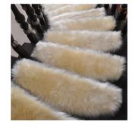 Tapis d'escalier Autocollants en Fausse Fourrure Moelleuse - Tapis antidérapants et Shaggy pour marches en Bois - Lavables - Protections d'escalier Douces et Confortables pour Plus de sécuri