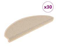 Vidaxl Tapis D'escalier Autocollants 30 Pcs 56x17x3 Cm Marron Beige