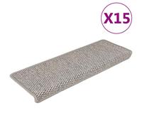 Vidaxl Tapis D'escalier Autocollants 15 Pcs 65x25 Cm Argenté