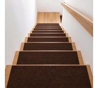 Tapis D'Escalier Autocollants X5 Couvre Marche Escalier 24x120cm brun | Tapis Pour Escalier Marches De L'Escalier Protection D'Escalier, Antidérapant Et Autocollant, Pour Enfants Âgées Chiens