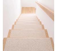 Tapis D'Escalier Autocollants X5 Couvre Marche Escalier 32x105cm Beige | Tapis De Marches Autocollants Antidérapants Sans Colle, Antidérapant, Lavable, Réutilisable, Pour Enfants Âgées Chiens