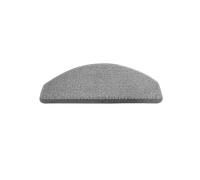 Tapis d'escalier Demi-Cercle, Tapis d'escalier en sisal synthétique, Tapis d'escalier d'intérieur Lavable, sous-Couche 23 cm de Large (Gris, 76 x 23 cm)