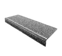 Tapis d'escalier en caoutchouc Antidérapant Gris 25 x 73 cm