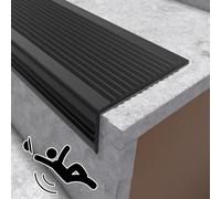 Tapis d'escalier en caoutchouc antidérapant pour intérieur/extérieur ou vinyle pour plus de sécurité et résistant aux intempéries, facile à installer, idéal pour un usage domestique et professionnel