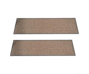 Tapis d'escalier en lin antidérapant avec envers en caoutchouc pour une circulation des pieds silencieuse et une protection du sol, séchage rapide et lavable en machine pour un entretien pratique de