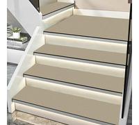 Tapis d'escalier en marbre pour intérieur/extérieur - 26 x 65 cm - Motif bois imprimé - Lavable - Tapis acoustique antidérapant en caoutchouc pour personnes âgées (Sle 8.5 PE)