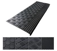 Tapis d'escalier extérieur avec structure de surface striée, Diamond, 25 x 65 cm, 1 pièce