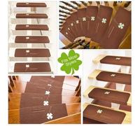 Tapis d'escalier lumineux - VINGVO - Antidérapant - Marron - 55x22 cm - Synthétique