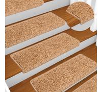 Tapis D'escalier 15 Pcs 65x25 Cm Beige Beige