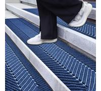 Tapis D'escalier Pour Intérieur, Antidérapant Antichute Protéger Sols, Muet Moquette Escalier Réutilisable Découper, Absorbant Paillasson, Pour Cuisine Entrée Couloir Marche(Blue,25 x 180cm)