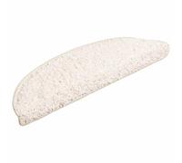 Tapis d'escalier semi-circulaire 56 x 17 x 3 cm, touffeté, antidérapant, lavable, avec bandes adhésives double face, pour escaliers intérieurs
