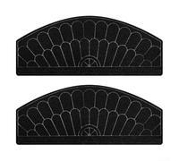 Tapis d'escalier semi-circulaire à motif européen avec dos antidérapant en TPR, polyester absorbant pour le contrôle de l'humidité, design de réduction du bruit pour les maisons calmes avec enfants ou